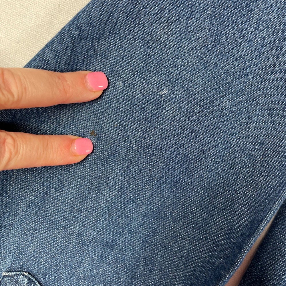 Cabin Creek Denim Shirt‎ L Embroidered Cottagecore Farmcore Button Down Top - Picture 7 of 8